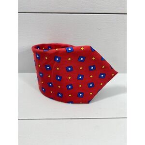 Lauren Ralph Lauren Tie Mens Red Blue Geometric Silk Necktie Designer
Clowncore